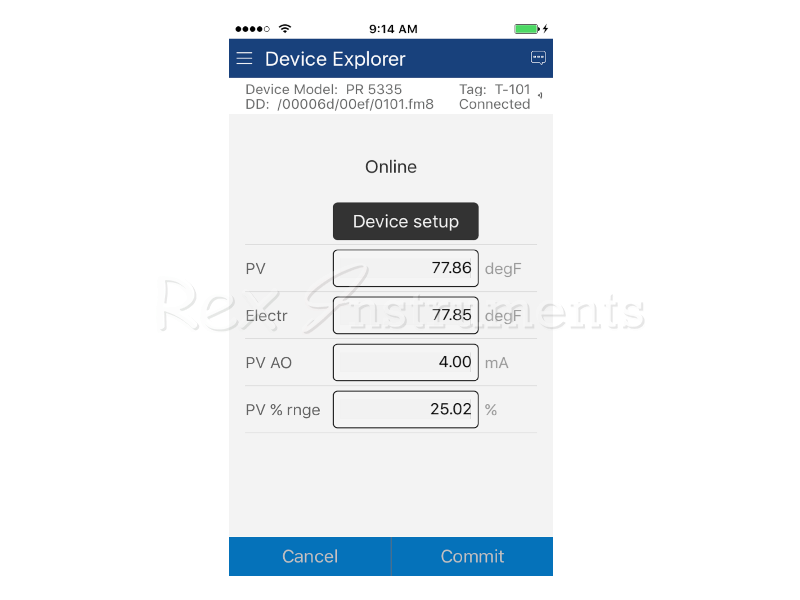 Procomsol DEVCOMIOS, HART Communicator App, iOS (Apple)